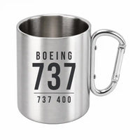 Thumbnail for Boeing 737-400 Classic - Outdoors Mug - Tag - Silver