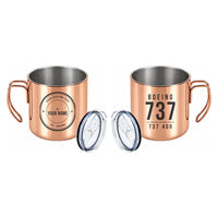 Thumbnail for Boeing 737-400 Classic - Portable Mug - Tag + Name - Copper