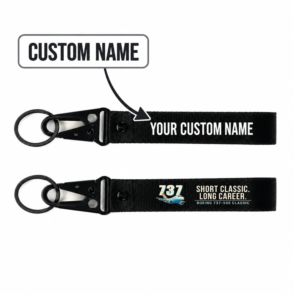 Boeing 737-500 Classic Hawk-Shaped Key Chains - Black - Cartoon - Personalized