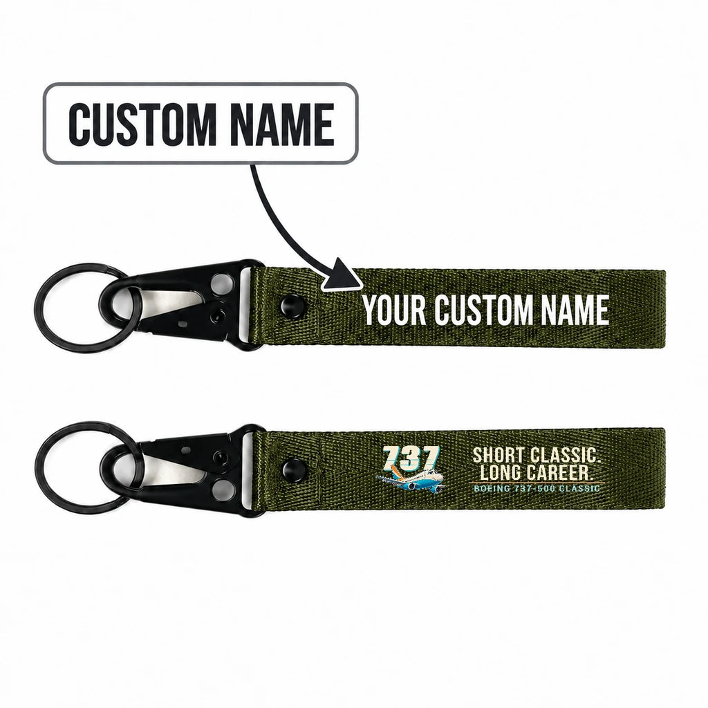 Boeing 737-500 Classic Hawk-Shaped Key Chains - Dark Green - Cartoon - Personalized