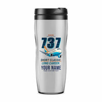Thumbnail for Boeing 737-500 Classic - Cartoon + Name - Plastic (No Holder) - Light Gray
