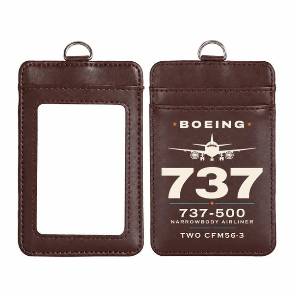 Boeing 737-500 Classic - Heritage - ID Card Holder - Dark Brown