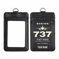 Thumbnail for Boeing 737-500 Classic - Heritage - ID Card Holder - Black + Name