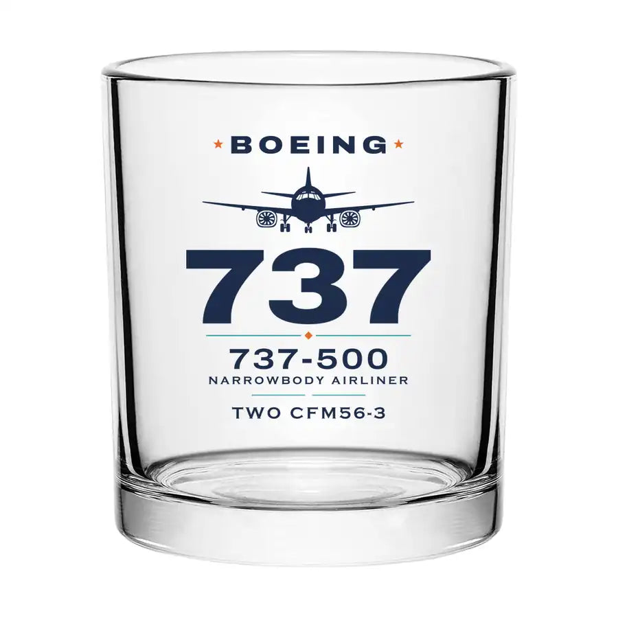 Boeing 737-500 Classic - Heritage - Special Whiskey Glass