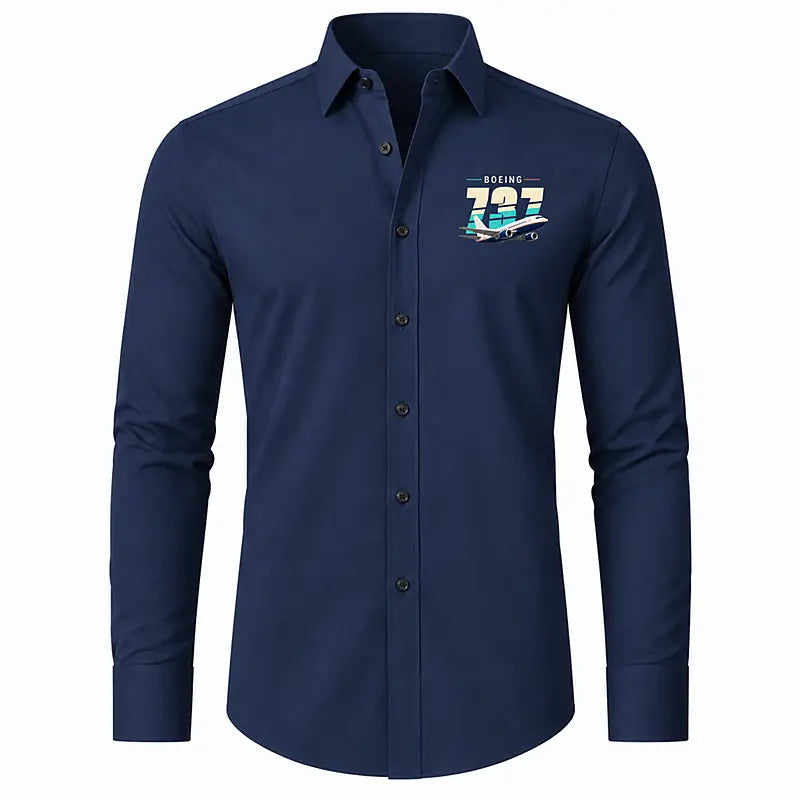 Boeing 737-500 Classic - Long Sleeve Shirt - Original - Dark Blue
