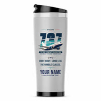 Thumbnail for Boeing 737-500 Classic - Original + Name - Stainless Steel (No Holder) - Light Gray