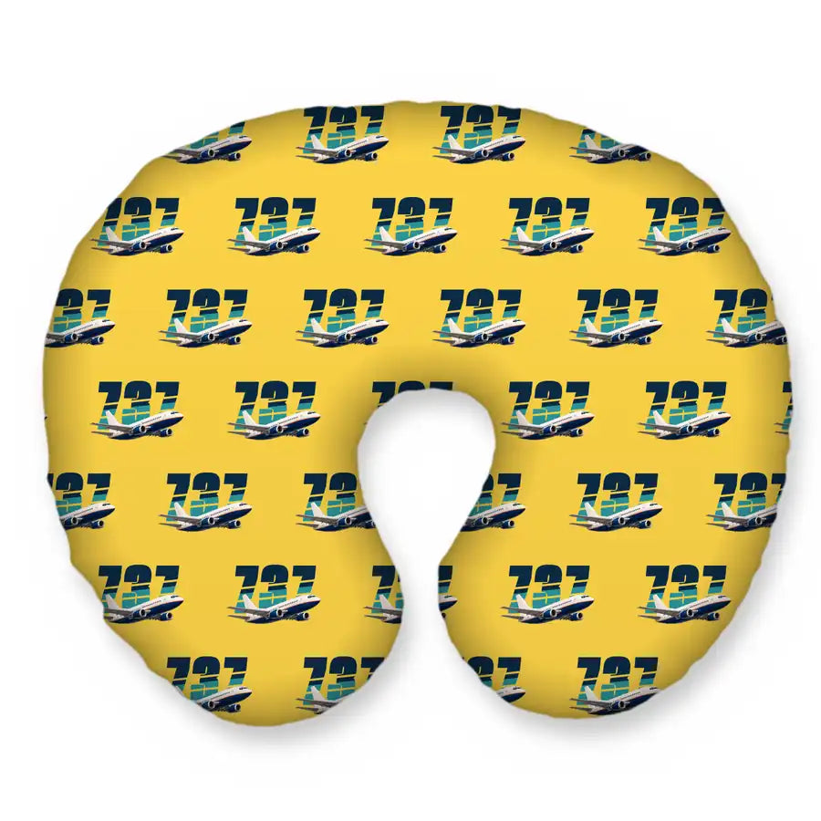 Boeing 737-500 Classic - Original Seamless - Travel Pillow - Yellow