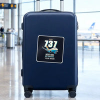 Thumbnail for Boeing 737-700 NG - Cartoon + Name - Square Sticker - Suitcase