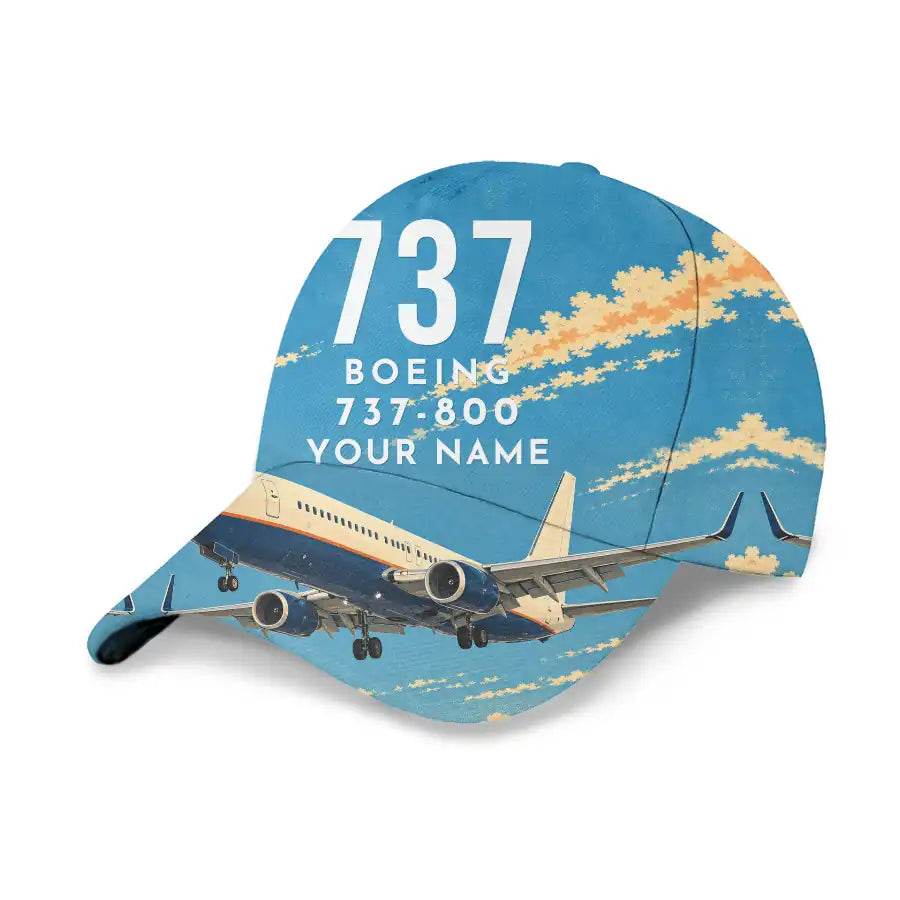 Boeing 737-800 NG 3D All-Over Print Clothing - Cap - 3D + Name