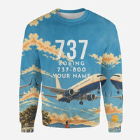 Thumbnail for Boeing 737-800 NG 3D All-Over Print Clothing - Sweatshirt - 3D + Name