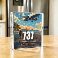 Thumbnail for Boeing 737-800 NG - Crystal Ornament - 3D + Name - Kitchen
