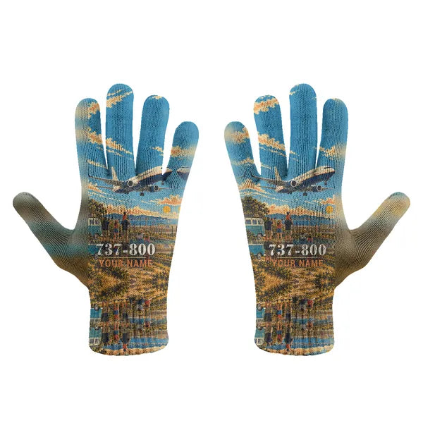 Boeing 737-800 NG - Gloves - Full - 3D + Name - Full Print