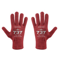Thumbnail for Boeing 737-800 NG - Gloves - Full - Heritage + Name - Red