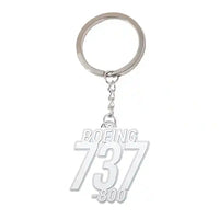 Thumbnail for Boeing 737-800 NG - Hollow Key Chain - Tag - Silver