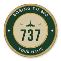 Thumbnail for Boeing 737-800 NG Patches - Circle + Name - Forest Gold