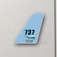 Thumbnail for Boeing 737-800 NG - Tail Magnet - Cartoon - Light Blue