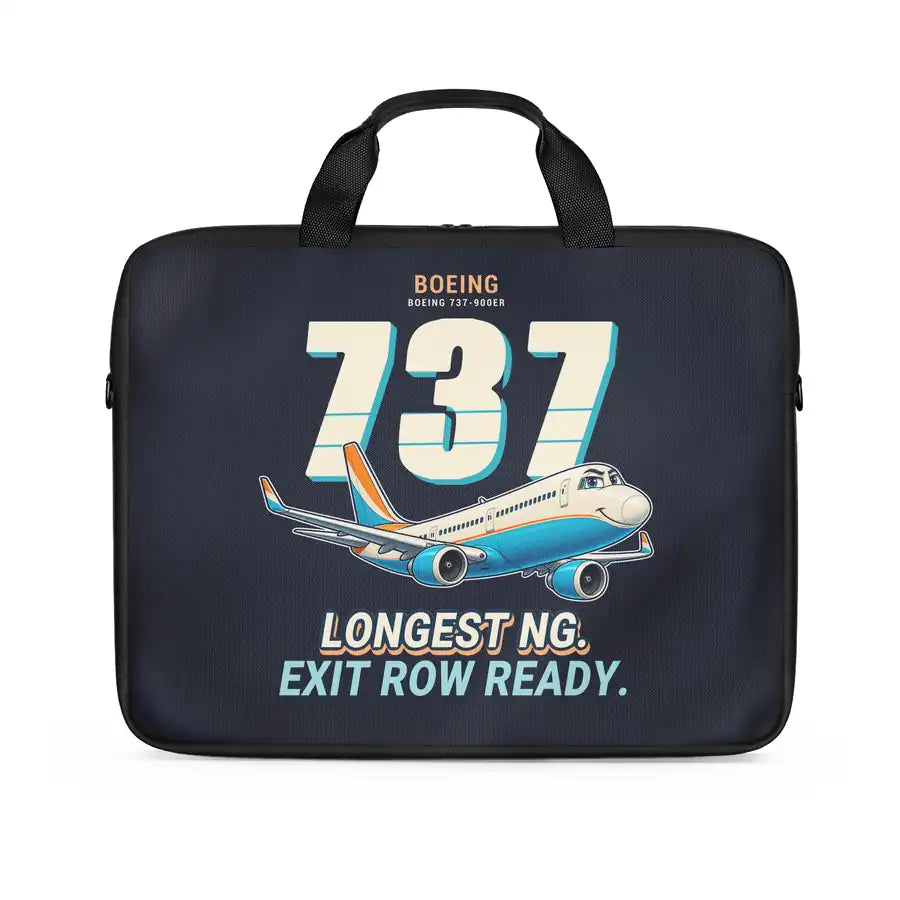 Boeing 737-900ER - Cartoon - Laptop Bag