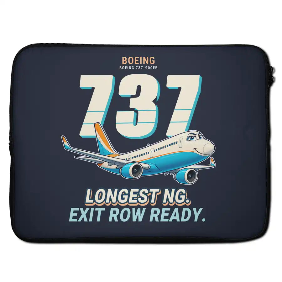 Boeing 737-900ER - Cartoon - Laptop Sleeve