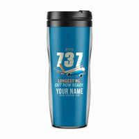 Thumbnail for Boeing 737-900ER - Cartoon + Name - Plastic (No Holder) - Light Blue