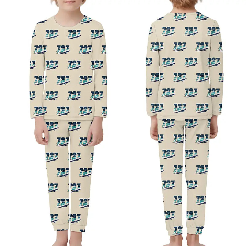 Boeing 737-900ER - Children Pajamas - Original Pattern - Beige