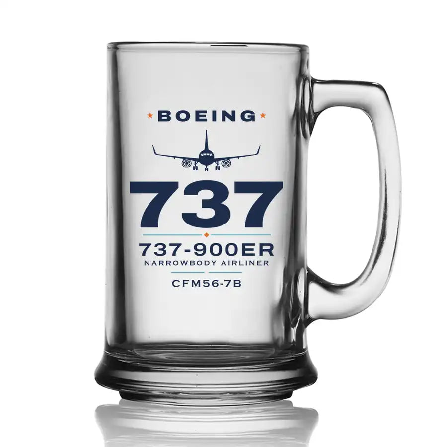 Boeing 737-900ER - Heritage - Beer Glass with Holder