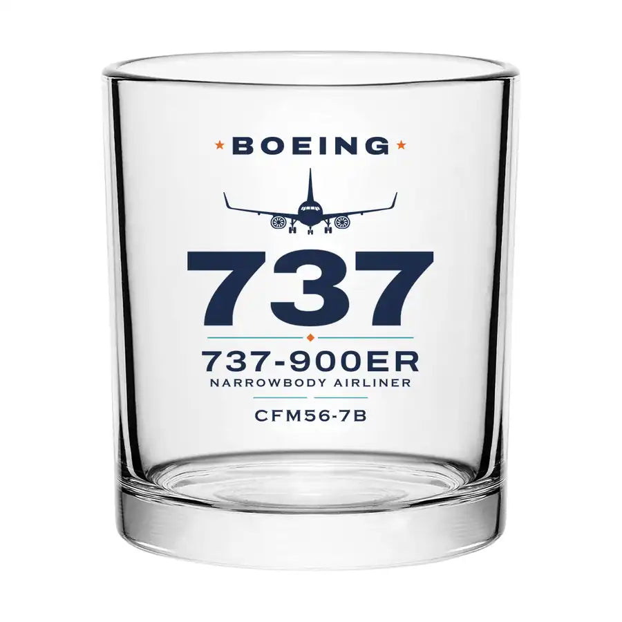 Boeing 737-900ER - Heritage - Special Whiskey Glass
