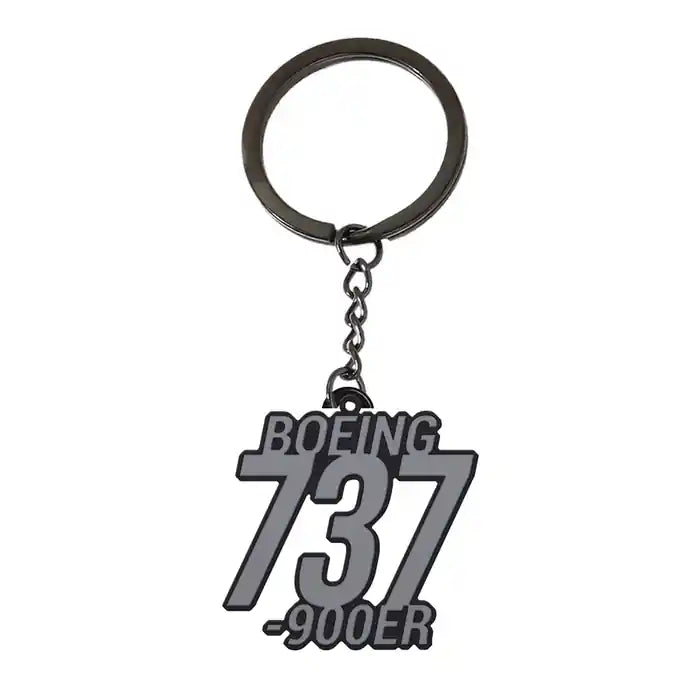 Boeing 737-900ER - Hollow Key Chain - Tag - Black
