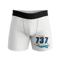 Thumbnail for Boeing 737-900ER - Men Boxers - Cartoon - White