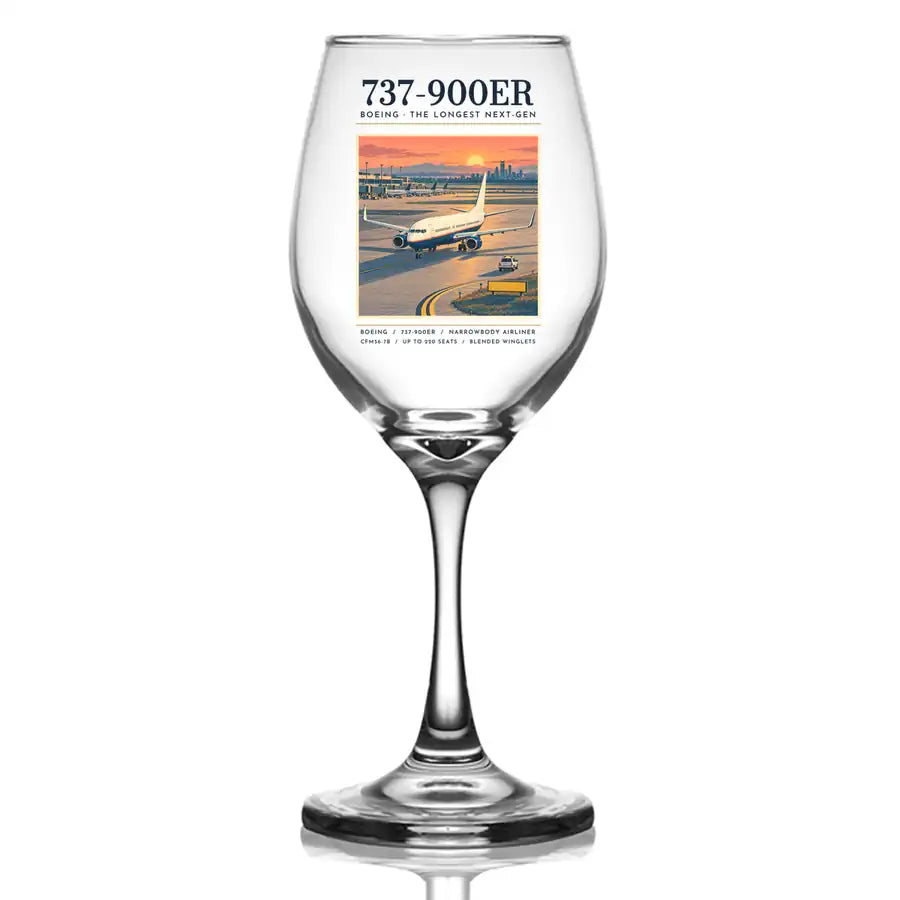 Boeing 737-900ER - Poster - Wine Glass