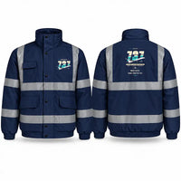 Thumbnail for Boeing 737-900ER Reflective Winter Jackets - Original - Navy Blue