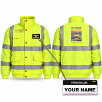 Thumbnail for Boeing 737-900ER Reflective Winter Jackets - Poster + Name - Fluorescent Yellow