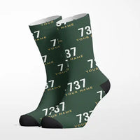 Thumbnail for Boeing 737-900ER - Socks - Alpine Green + Name