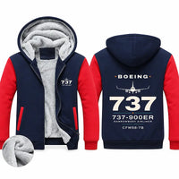 Thumbnail for Boeing 737-900ER Zipped Sweatshirts - Heritage - Navy & Red