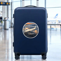 Thumbnail for Boeing 737 MAX 10 - 3D + Name - Circle Sticker - Suitcase