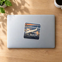 Thumbnail for Boeing 737 MAX 10 - 3D - Square Sticker - MacBook
