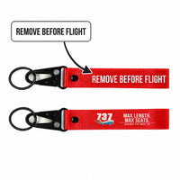 Thumbnail for Boeing 737 MAX 10 Hawk-Shaped Key Chains - Red - Cartoon - Remove Before Flight