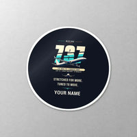 Thumbnail for Boeing 737 MAX 10 - Original + Name - Circle Sticker - Close-up