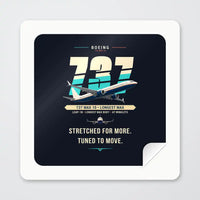 Thumbnail for Boeing 737 MAX 10 - Original - Square Sticker - Peel