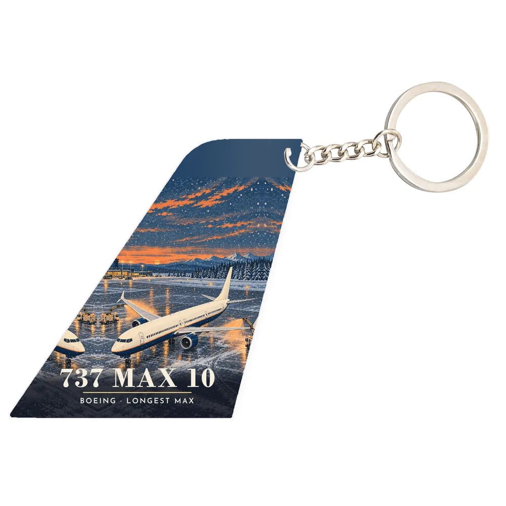 Boeing 737 MAX 10 - Tail Key Chain - 3D