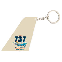 Thumbnail for Boeing 737 MAX 10 - Tail Key Chain - Cartoon - Beige