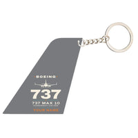 Thumbnail for Boeing 737 MAX 10 - Tail Key Chain - Heritage + Name - Gray