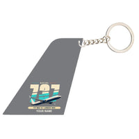 Thumbnail for Boeing 737 MAX 10 - Tail Key Chain - Original + Name - Gray