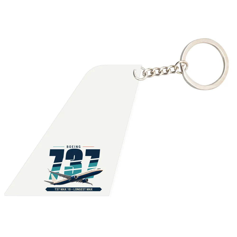 Boeing 737 MAX 10 - Tail Key Chain - Original - White