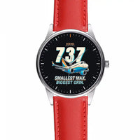 Thumbnail for Boeing 737 MAX 7 - Cartoon - Leather Strap - Red Leather Strap