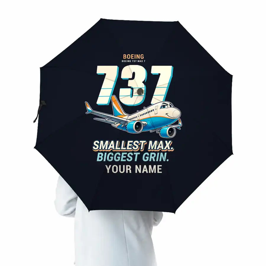 Boeing 737 MAX 7 - Cartoon + Name - Umbrella