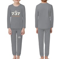 Thumbnail for Boeing 737 MAX 7 - Children Pajamas - Heritage Chest + Name - Gray