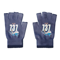 Thumbnail for Boeing 737 MAX 7 - Gloves - Cut - Cartoon - Navy Blue