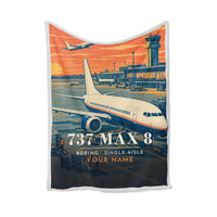 Thumbnail for Boeing 737 MAX 8 - 3D + Name - Blanket - Full Print