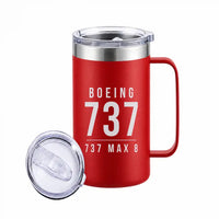 Thumbnail for Boeing 737 MAX 8 - Beverage Mug - Tag - Red
