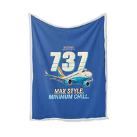 Thumbnail for Boeing 737 MAX 8 - Cartoon - Blanket - Blue